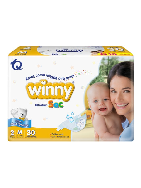 PAÑAL WINNY ULTRATRIM SEC 2 X 30
