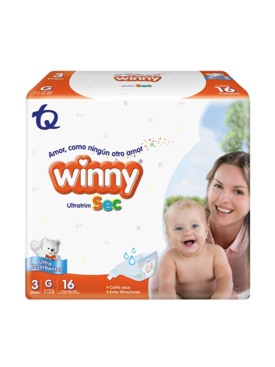 PAÑAL WINNY ULTRATRIM SEC ET 3X16.