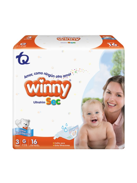 PAÑAL WINNY ULTRATRIM SEC ET 3X16.