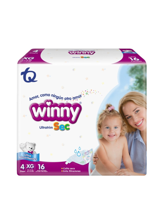 PAÑAL WINNY ULTRATRIM SEC ET. 4X16.