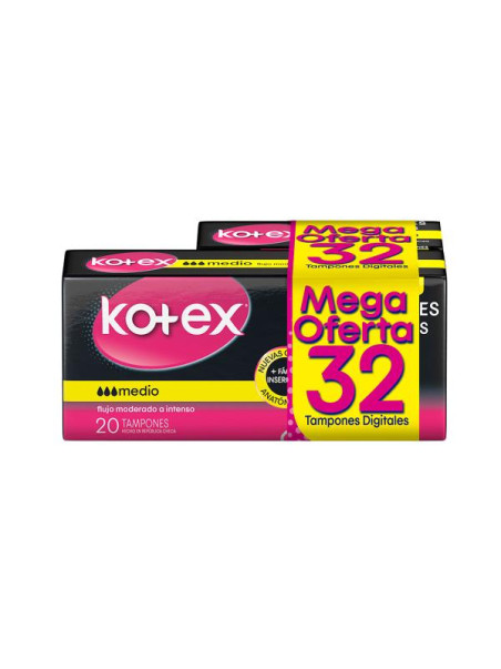 TAM.KOTEX EV.DIGITAL MEDIO 20 UDS 12 M.O