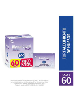 BIOCALCIUM PLUS POLVO 60 SOBRES MK P.