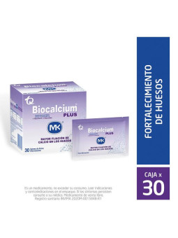 BIOCALCIUM PLUS POLVO 30 SOBRES MK