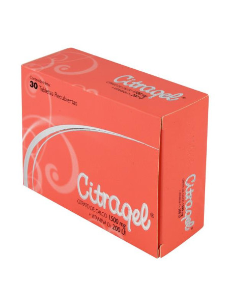 CITRAGEL 1500 MG/200 UI 30 TBS RECUBIER.
