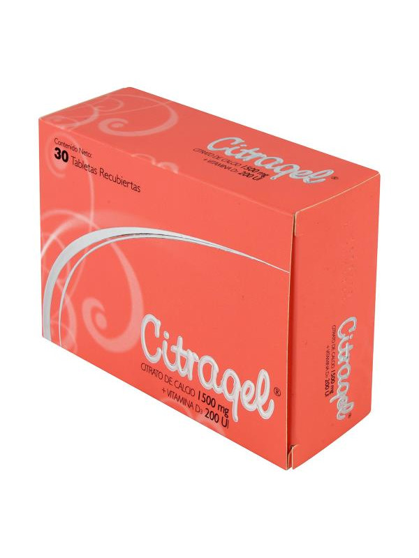 CITRAGEL 1500 MG/200 UI 30 TBS RECUBIER.