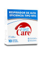 TAPABOCAS FAST CARE TIPO N95 10 UDS ICOM