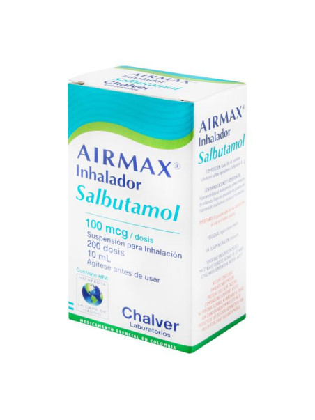AIRMAX INHALADOR 100 MCG 200 DOSIS