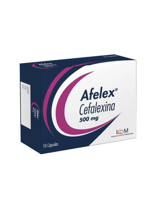 AFELEX 500 MG 10 CAPSULAS ICOM (CEFALEXINA)