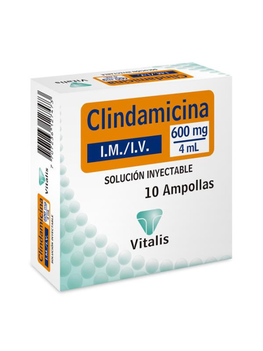 CLINDAMICINA 600 MG/4 ML 10 AMPOLLAS VT