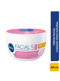 CREMA NIVEA FACIAL CUIDADO TO.NAT.200 ML          