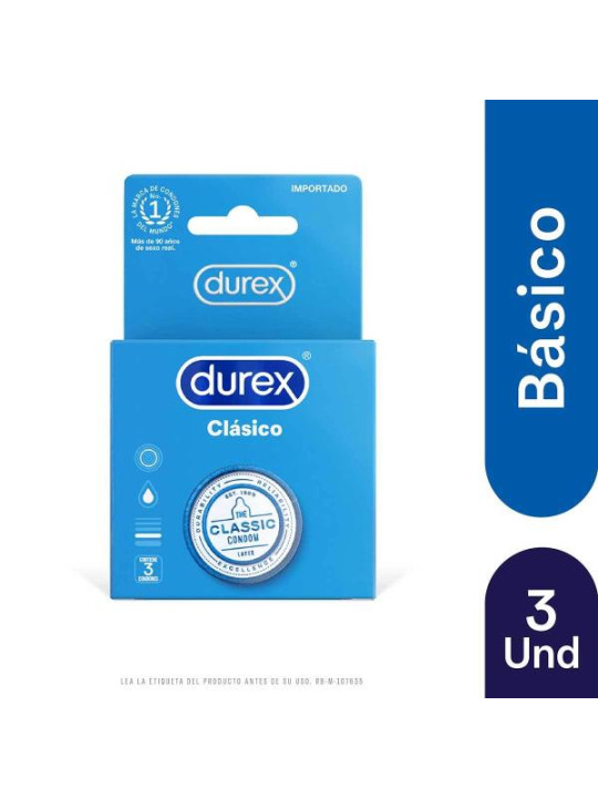 PRESERVAT.DUREX CLASICO 3 UDS