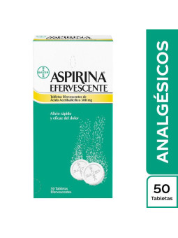 ASPIRINA EFERVESCENTE 500 MG 50 TABLETAS