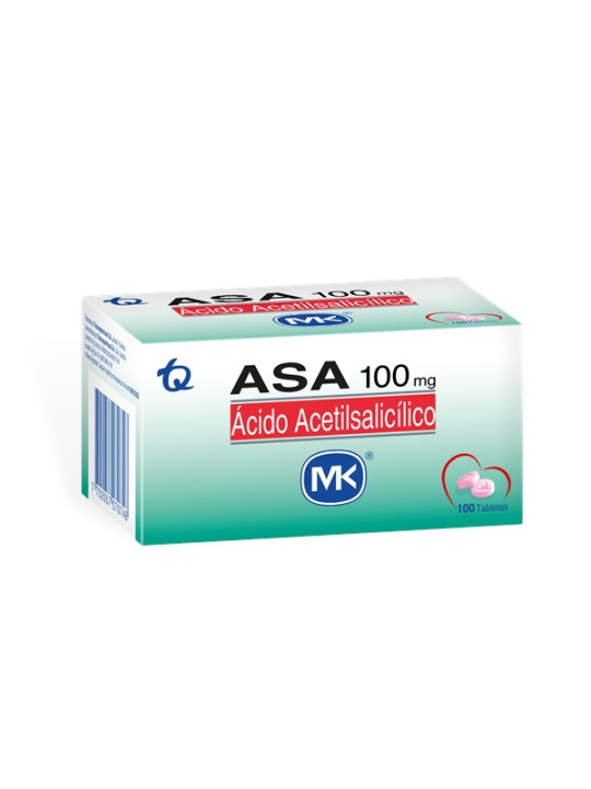 ASA 100 MG 100 TABLETAS MK