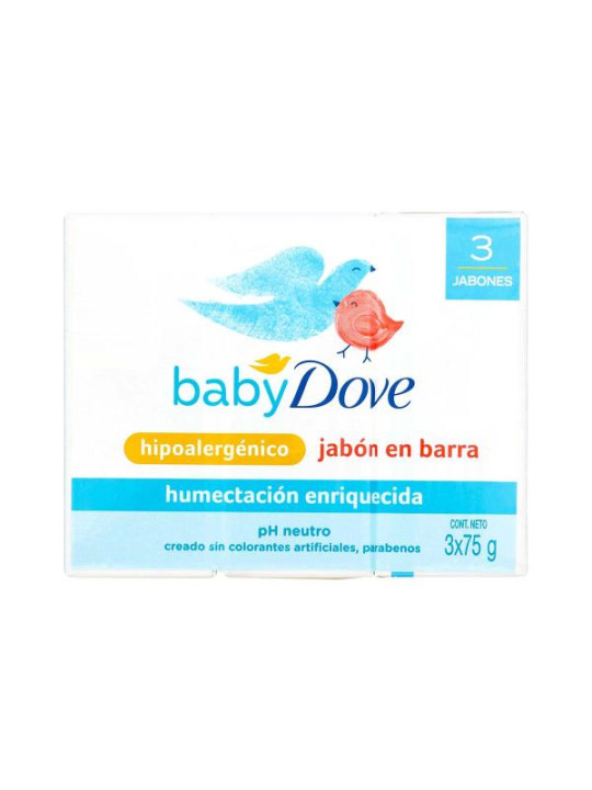 3 JABONES DOVE BABY HUMECTACI.ENRI.75 GR