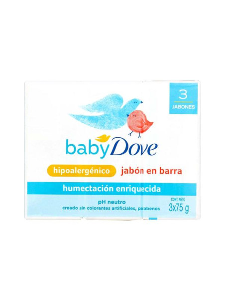 3 JABONES DOVE BABY HUMECTACI.ENRI.75 GR