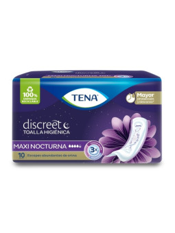TOA.TENA DISCREET MAXI NIGHT 10 UNDS              